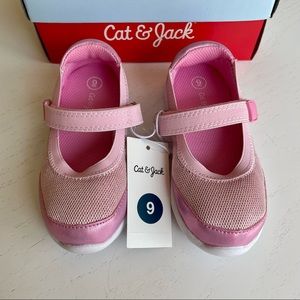 NWT Cat & Jack Toddler Girl Size 9 Pink Shoes - Style Eva